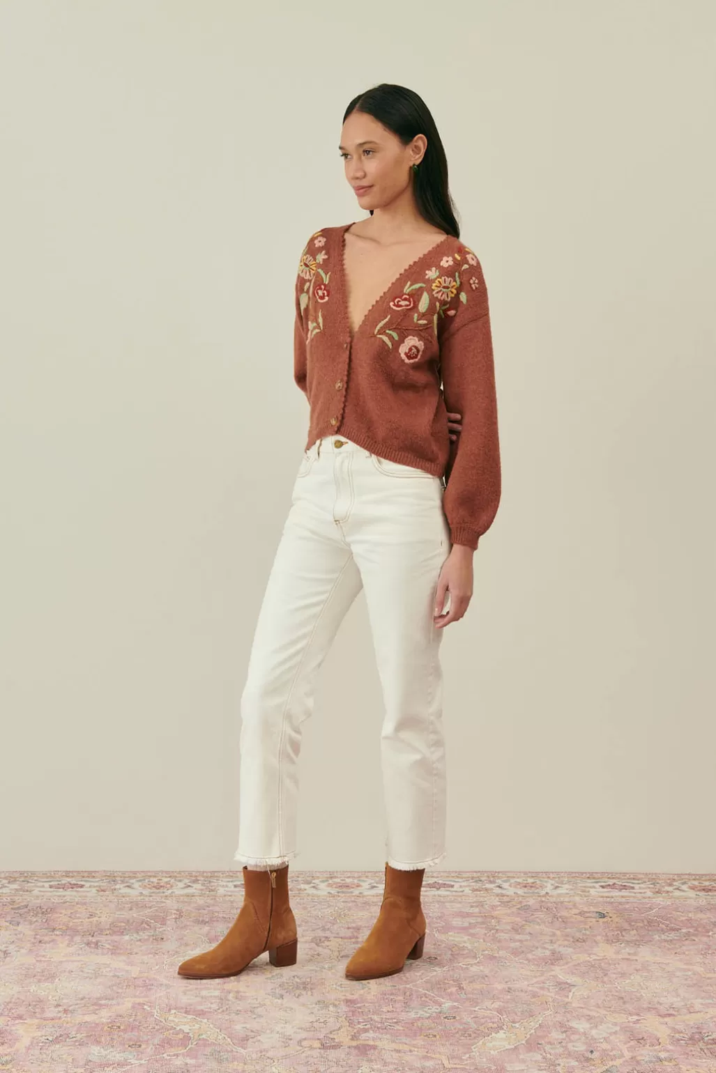 Louise Misha Cardigan Lunami Chestnut Cheap