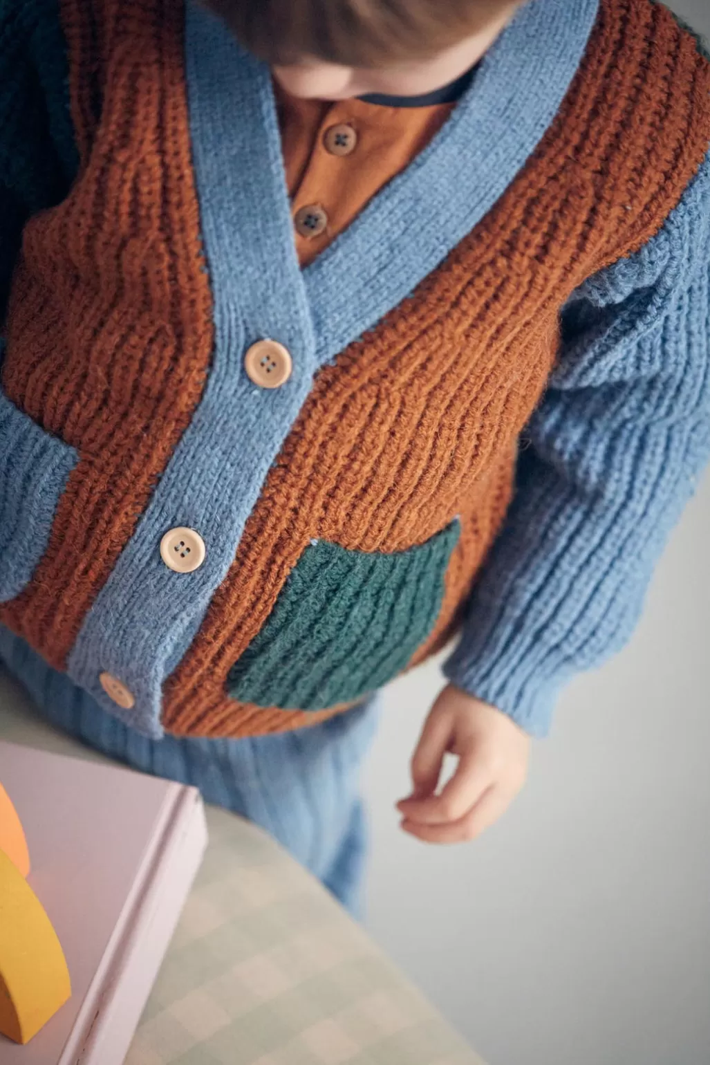 Louise Misha Cardigan Polo Caramel Cheap