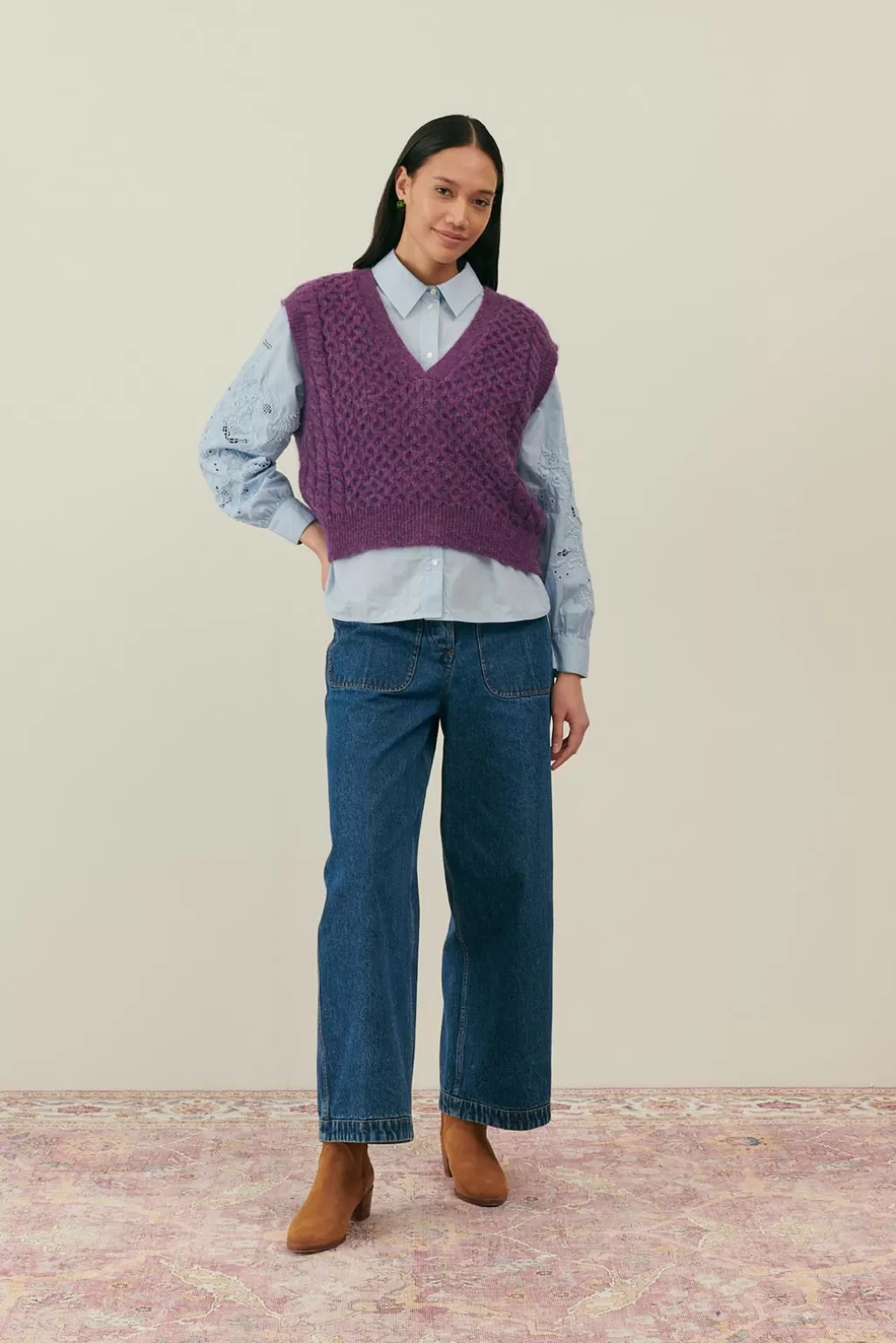 Louise Misha Cardigan Rany Purple Cheap