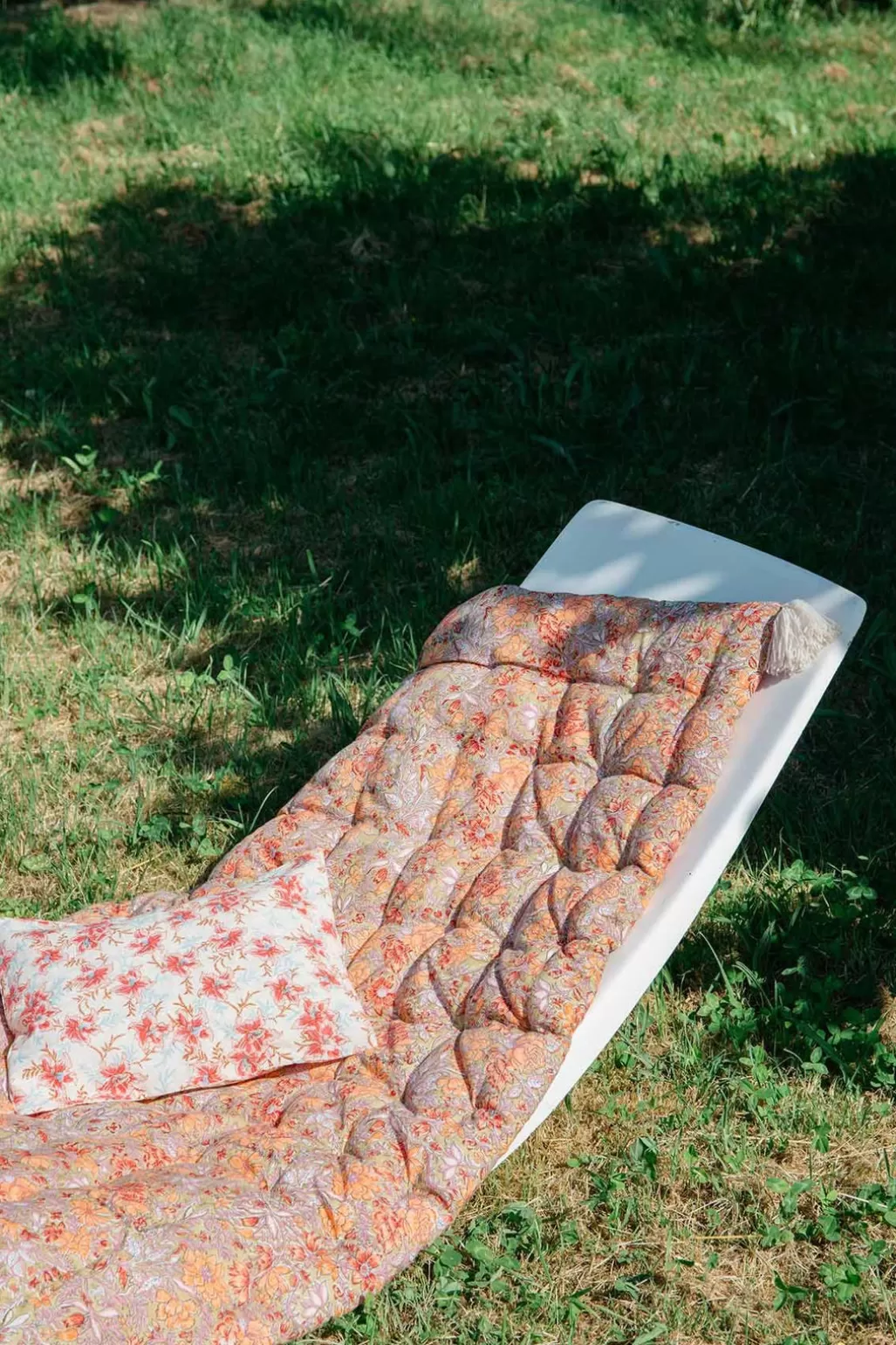 Louise Misha Matelas de Sol Many Khaki Multi Flowers New