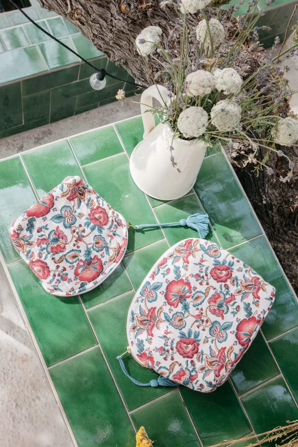 Louise Misha Pochette Teiki Cream Indian Flowers Best Sale