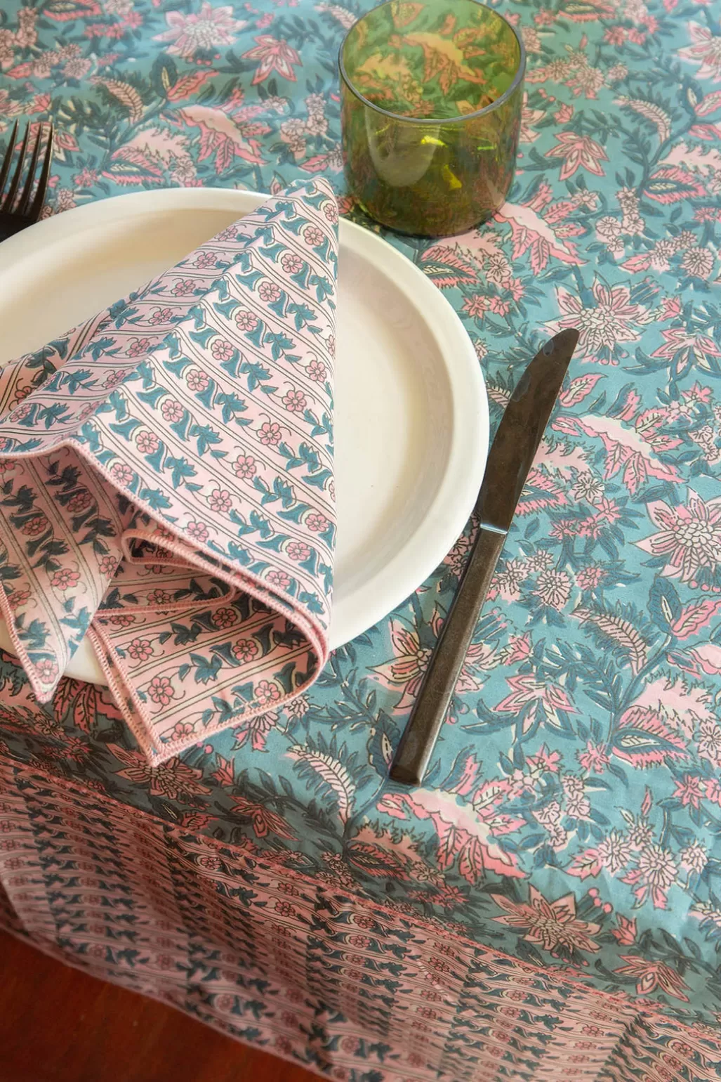 Louise Misha Serviette De Table Carlotta - Lot de 4 Teal Garden Of Eden Online